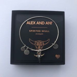 Alex and Ani Spirited Skull Bangle
